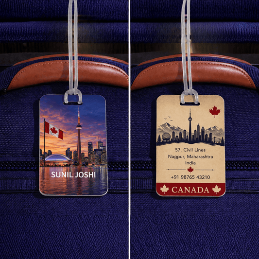 Personalised Luggage Tags - Canada - Chatterbox Labels - Luggage Tags