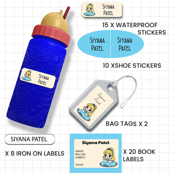 All You Need Pack - Set of 55 pieces - GIRLS & PRINCESSES - Chatterbox Labels - Value Packs