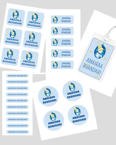 Assorted Waterproof Labels - Cinderella Design Chatterbox Labels