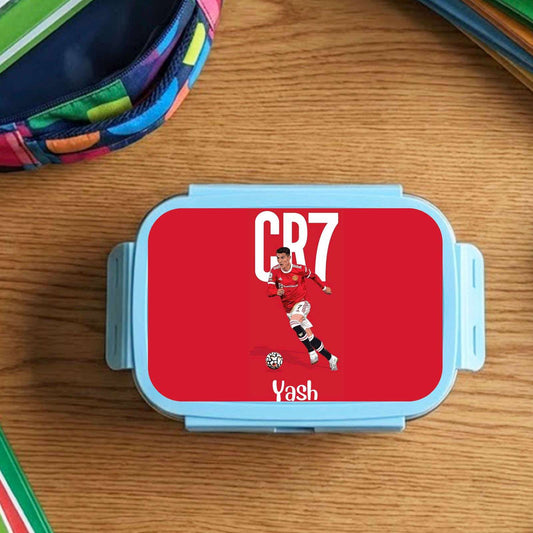 Custom Steel Snack Box & Lunch Box for Kids - Ronaldo Design