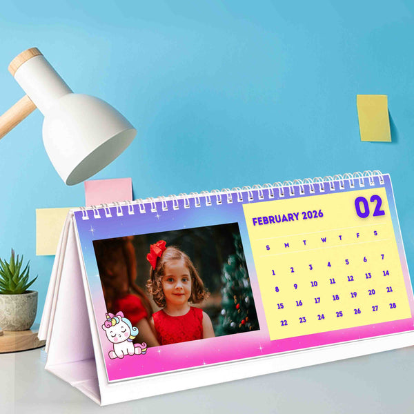 Personalised Photo Desktop Calendar - Chatterbox Labels - Calendars
