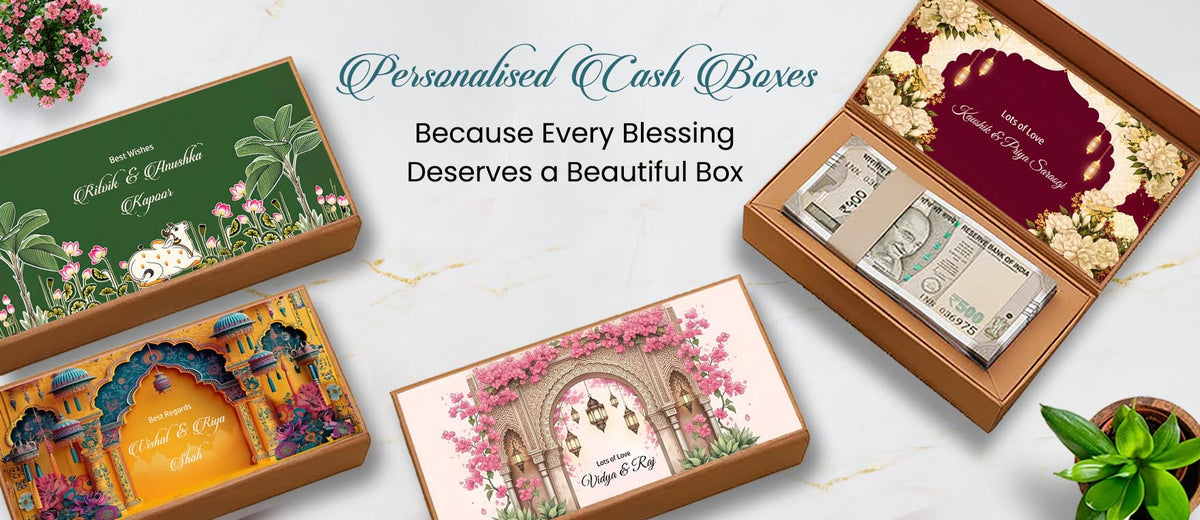 Personalised Shagun Cash Gift Box - Wedding Mandap