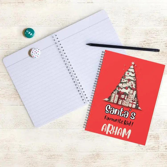 Personalised Notebook - A5 size - Christmas Design