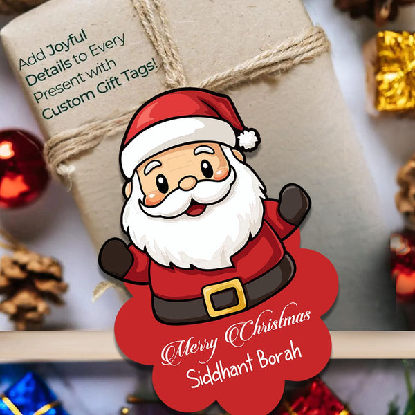 Custom Shape Christmas Gift Tags/Gift Labels - Red & Jolly - Chatterbox Labels - Gift Tags