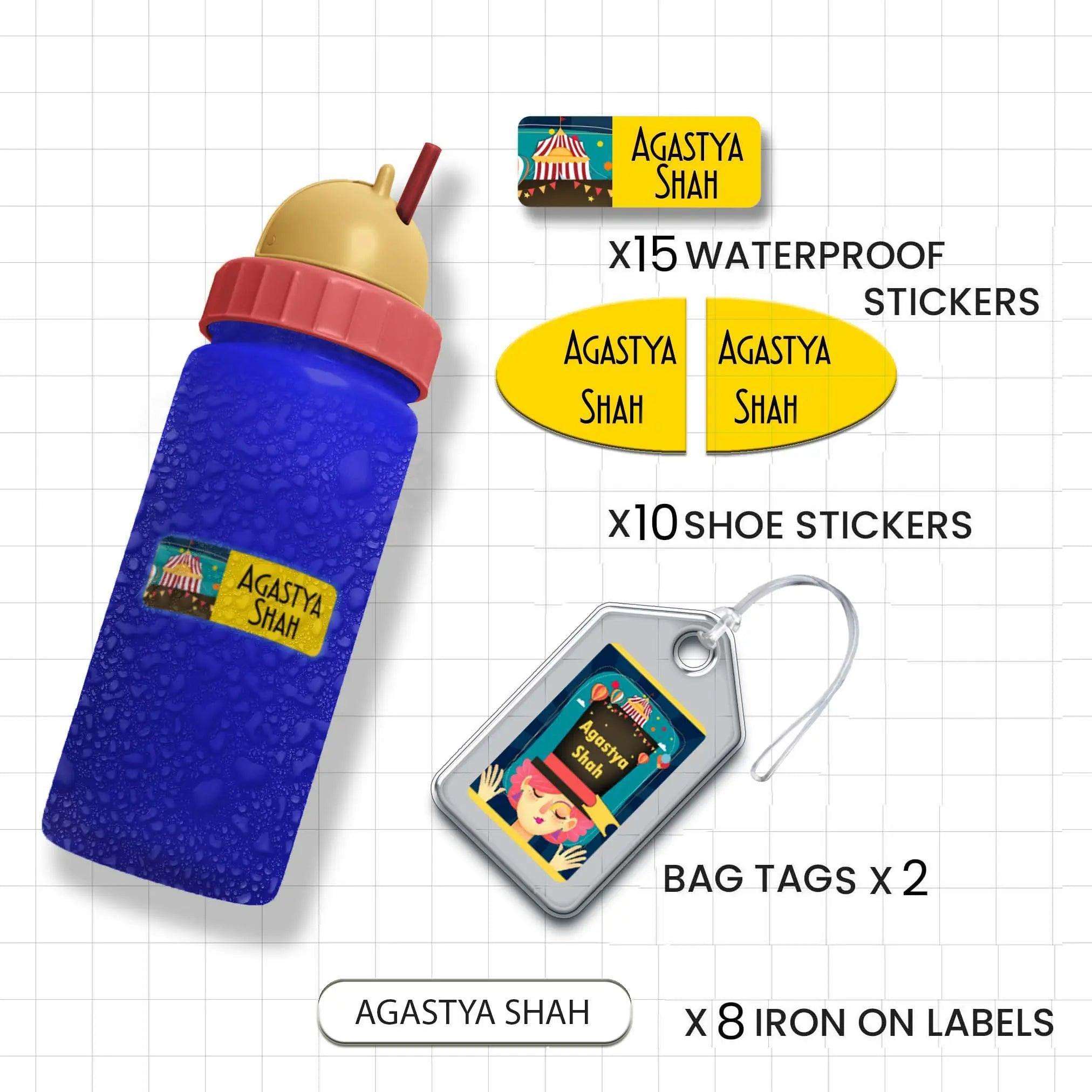 Personalised Waterproof School Labels Combo Pack- 35 Labels