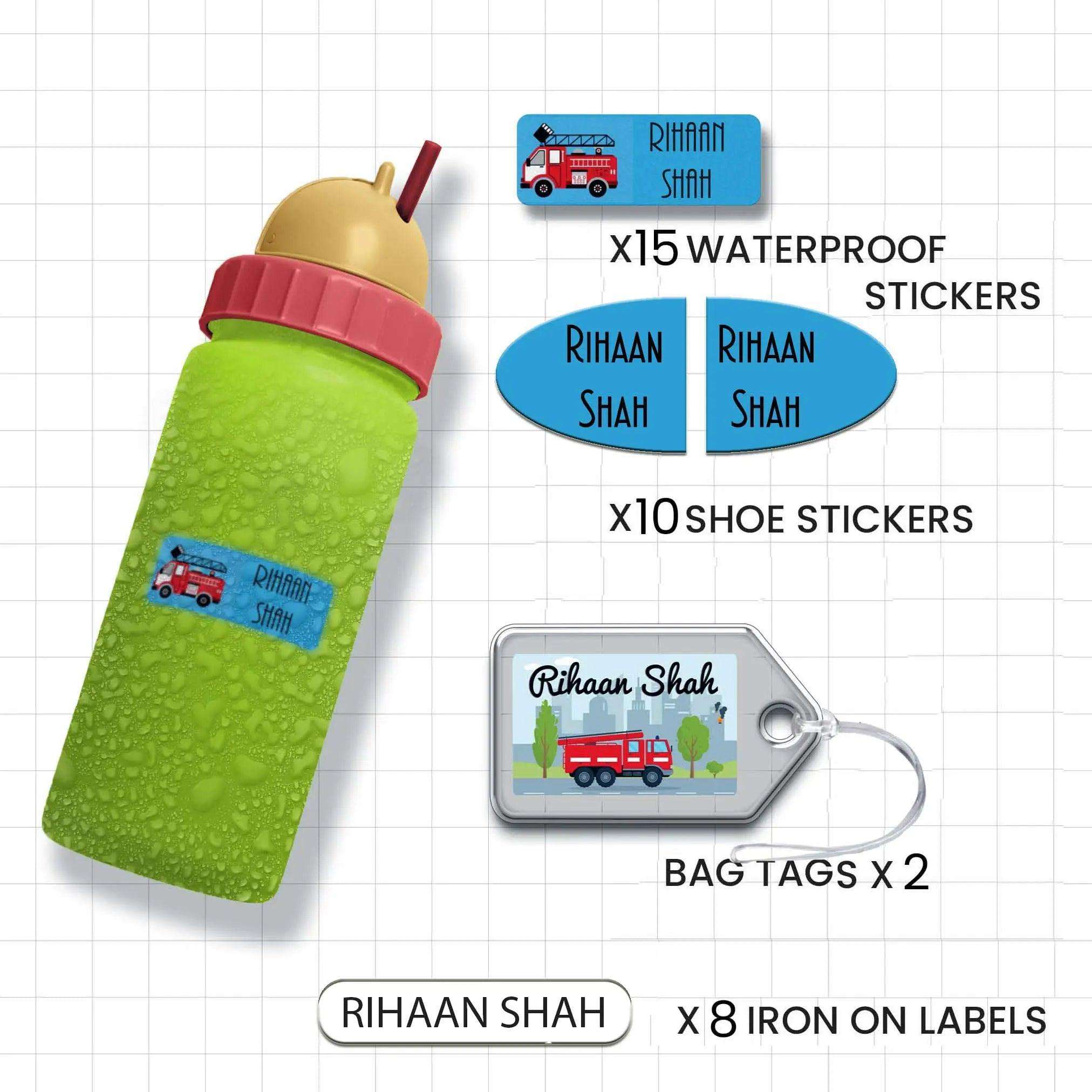 Personalised Waterproof School Labels Combo Pack- 35 Labels
