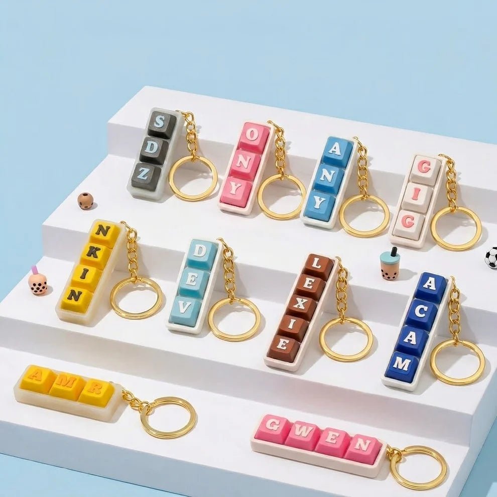 Personalised Clicker Name Keychain - Chatterbox Labels-Keychain