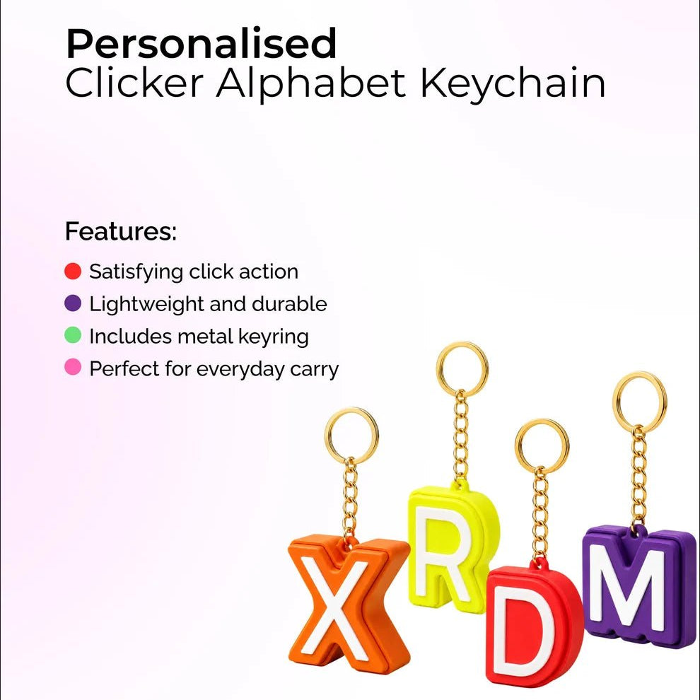 Personalised Initial Clicker Keychain