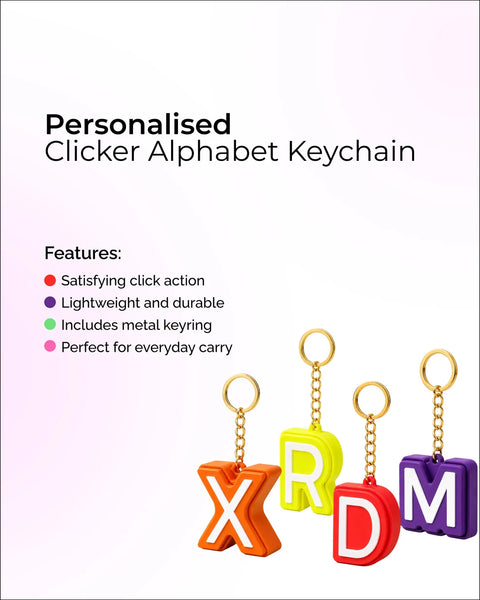Personalised Initial Clicker Keychain