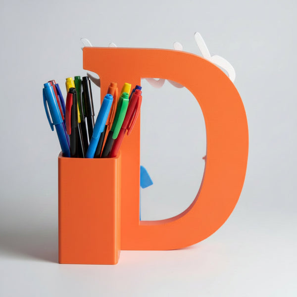 Personalised Name Stand & Pen Holder Cricket Jersey Theme