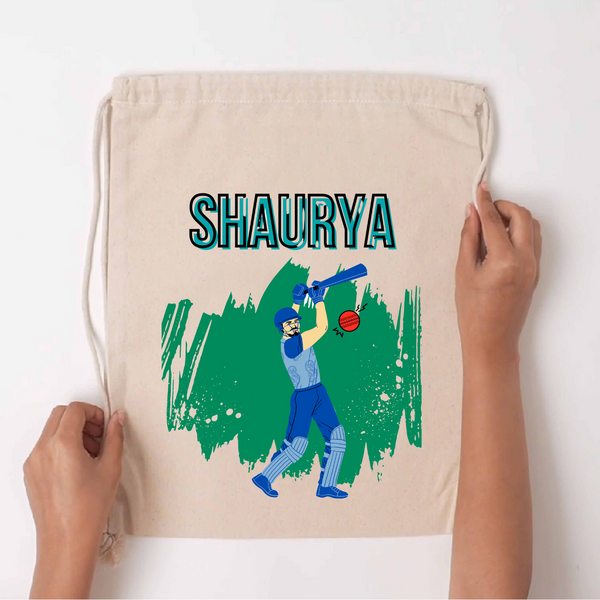 Custom Drawstring Bag - Cricket Crew Chatterbox Labels