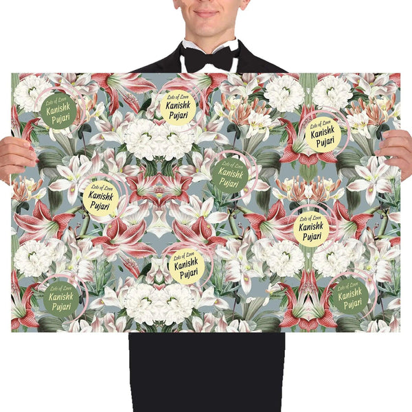 Custom Gift Wrapping Paper - Blooming Mirage- 10 sheets Chatterbox Labels