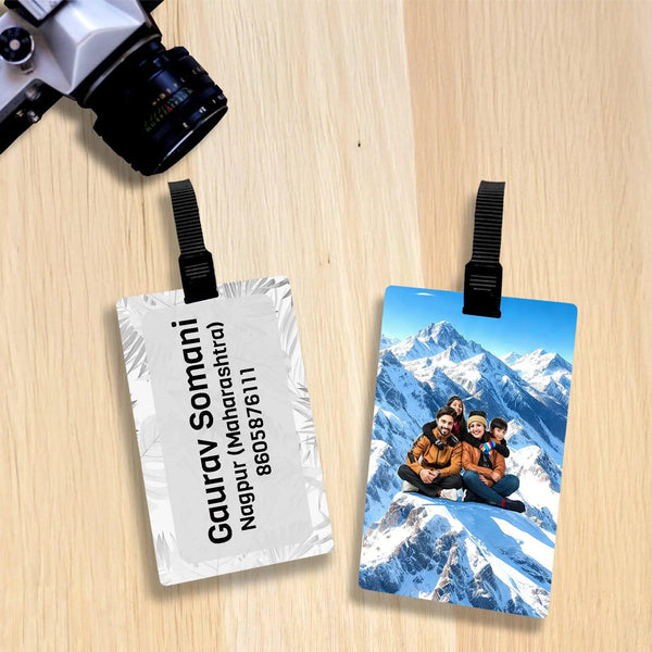 Custom Luggage Tags with Photo and Name - Set of 5 Chatterbox Labels