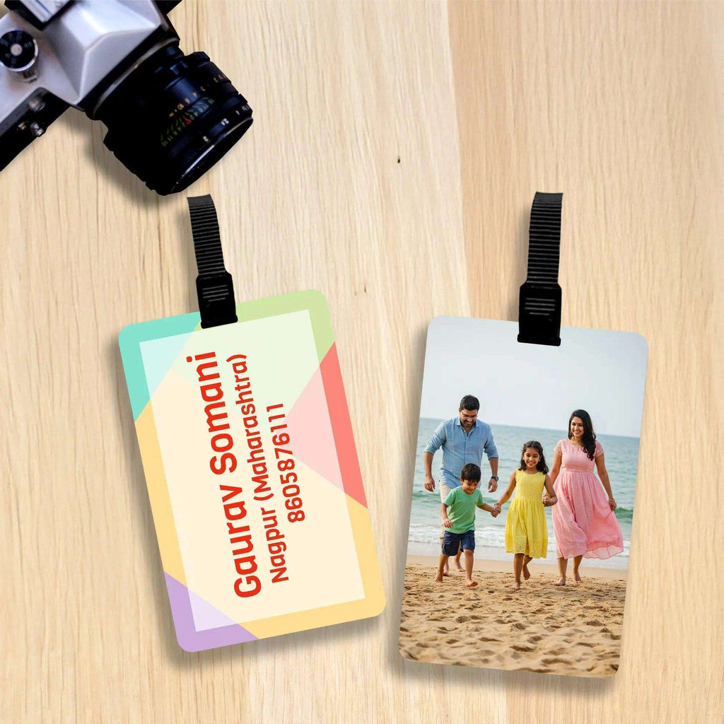 Custom Luggage Tags with Photo or Logo - Set of 5