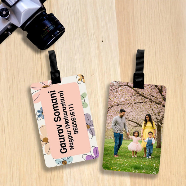 Custom Luggage Tags with Photo and Name - Set of 5 Chatterbox Labels