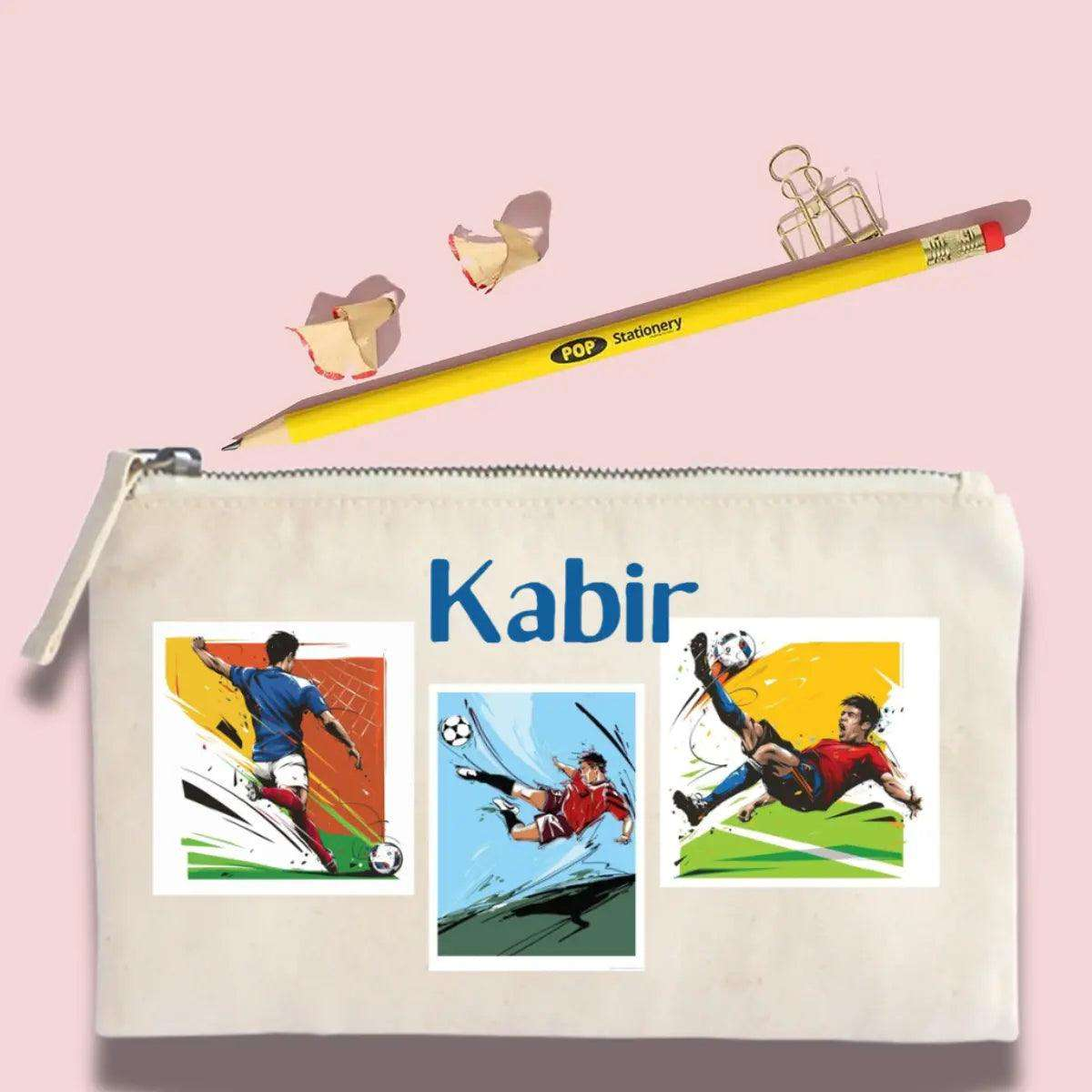 Custom Pencil Pouch - Soccer Star Theme - Chatterbox Labels - Pouch