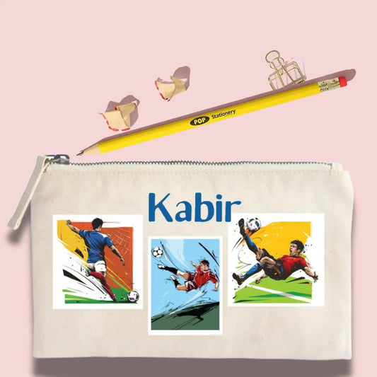 Custom Pencil Pouch - Soccer Star Theme - Chatterbox Labels - Pouch