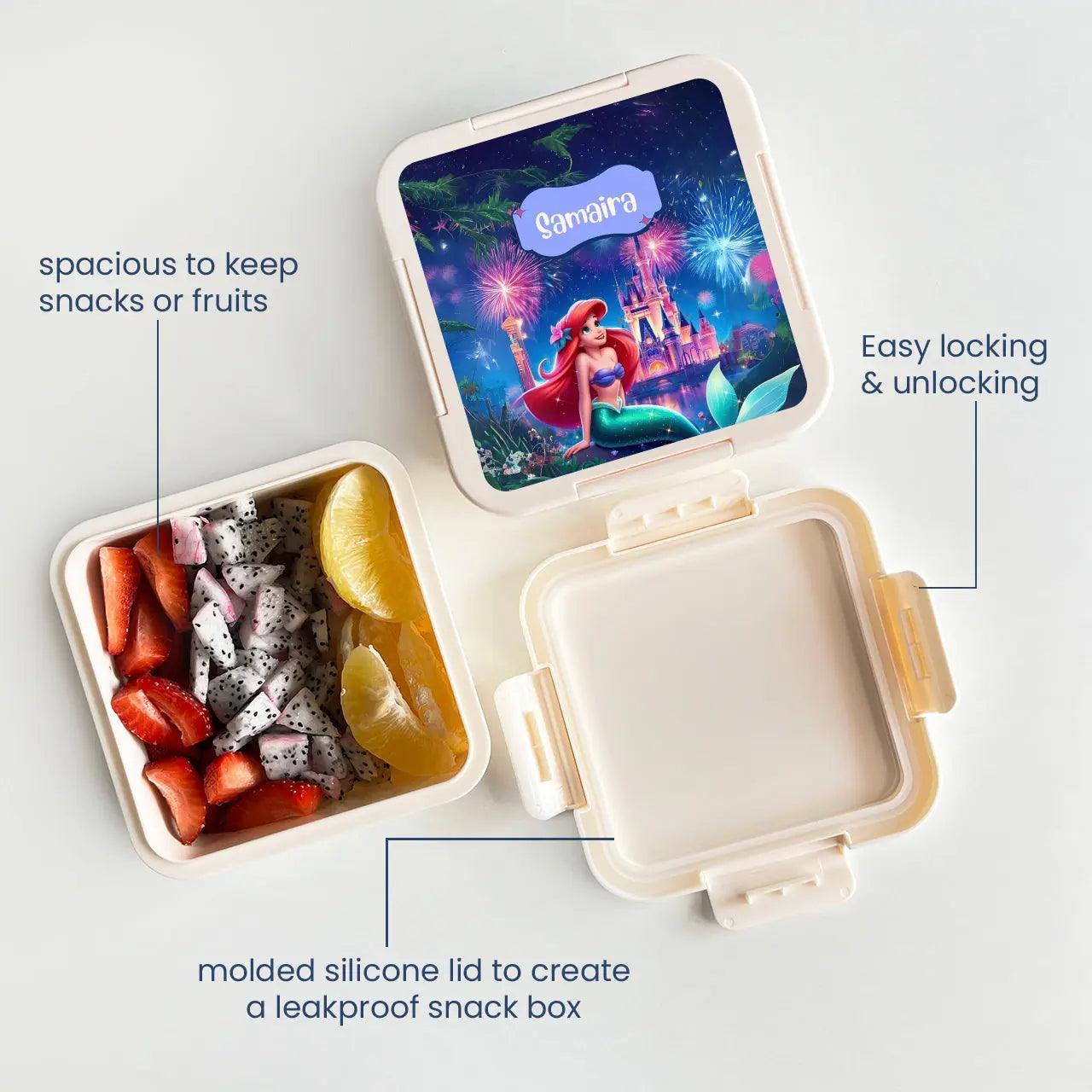 Custom Snack Box & Lunch Box for kids - Princess Ariel design