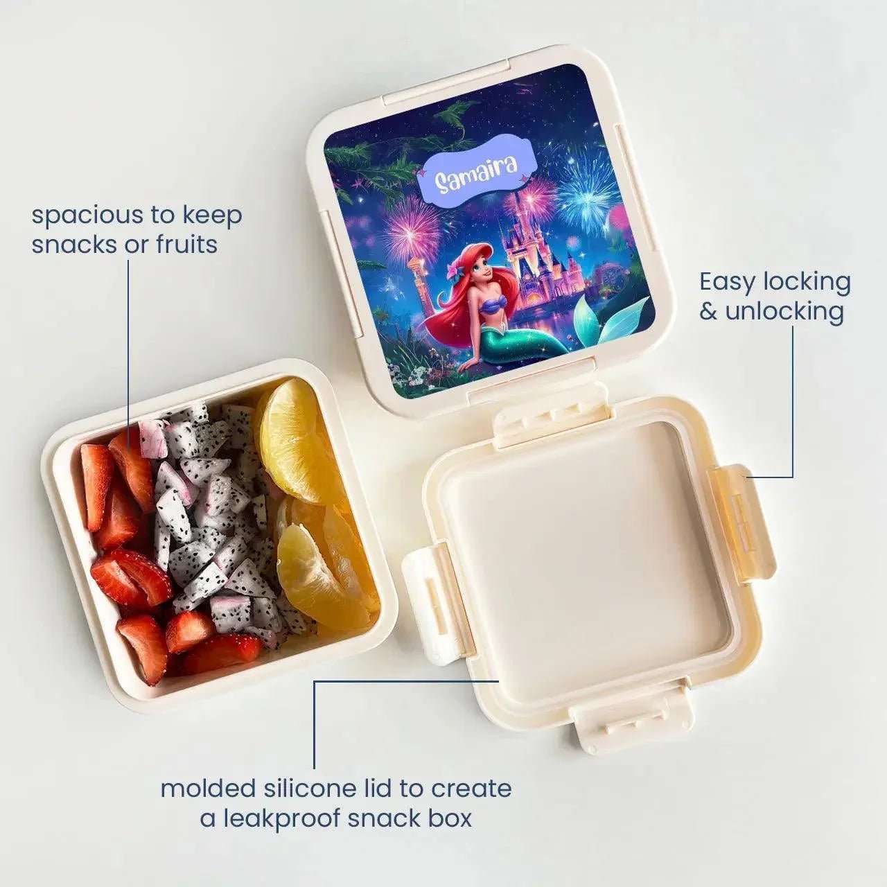 Custom Inflatable Lunch Box Custom Snack Box & Lunch Box for Kids- Princess Ariel Design