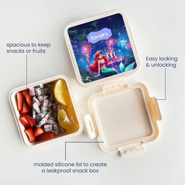 Custom Snack Box & Lunch Box for kids - Princess Ariel design