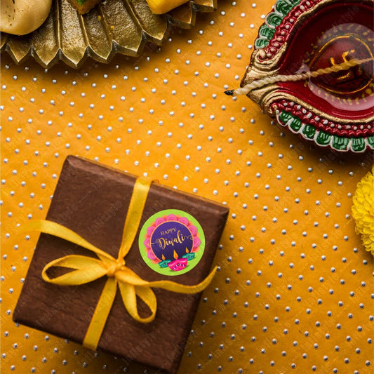 Happy Diwali Round Gift Stickers