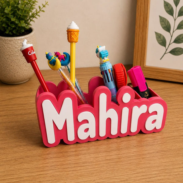 Personalised Name Pen Stand & Desk Organiser - Chatterbox Labels-3D Printed Gifts