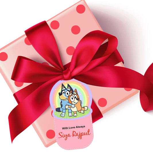 Die - Cut Gift Tags/Gift Labels - Bluey Design - Chatterbox Labels - Gift Tags