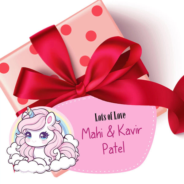 Die-Cut Gift Tags/Gift Labels - Unicorn Design