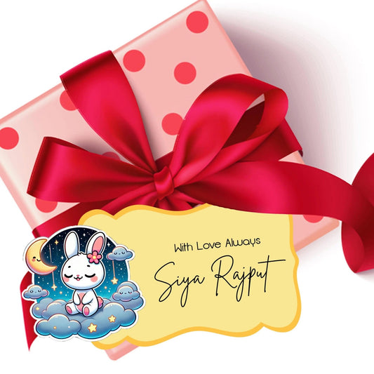 Die - Cut Gift Tags/Gift Labels - Sleepy Bunny Design - Chatterbox Labels - Gift Tags