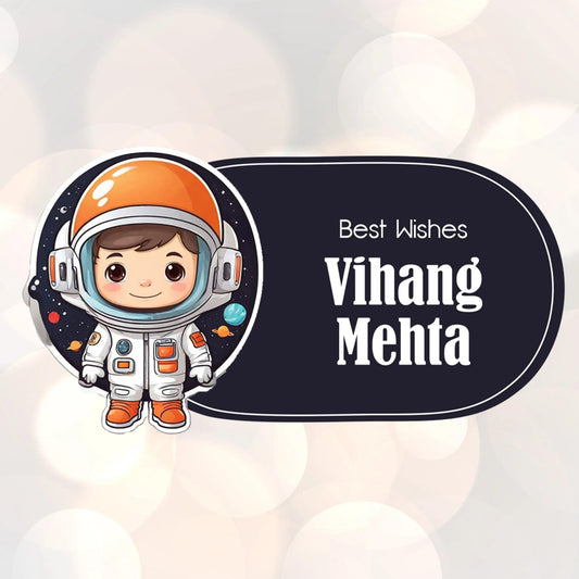 Die - Cut Gift Tags/Gift Labels - Space Boy Design - Chatterbox Labels - Gift Tags