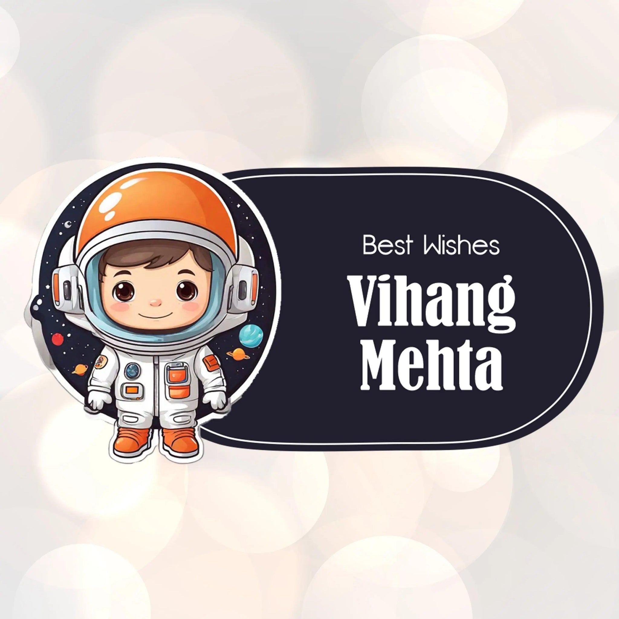Die-Cut Gift Tags/Gift Labels - Space Boy Design