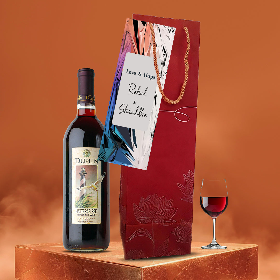 Wine Bottle Bag - Dusk Polygon - Set of 5