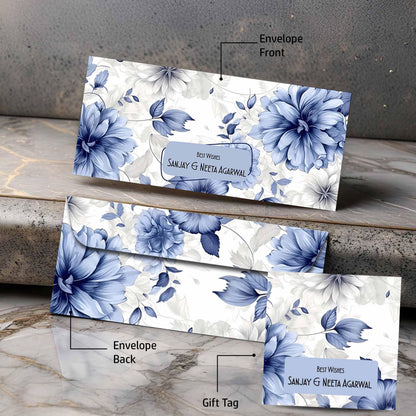 Personalised Money Envelopes - Dusky Blooms - Set of 20 - Chatterbox Labels - Envelopes