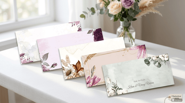 Assorted Floral Envelope Set (5 Designs) - Chatterbox Labels - Envelopes