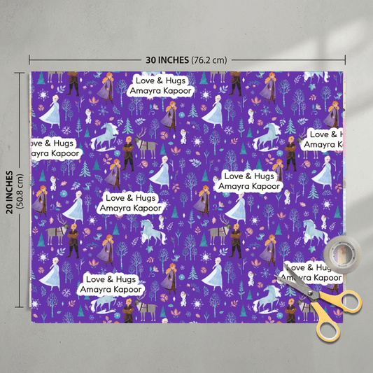 Custom Gift Wrapping Paper for Kids - Elsa - Chatterbox Labels - Wrapping Paper