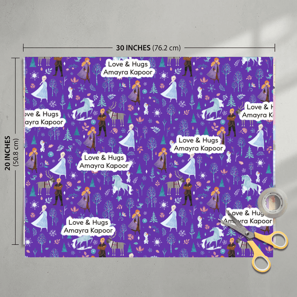 Custom Gift Wrapping Paper for Kids - Elsa - Chatterbox Labels - Wrapping Paper