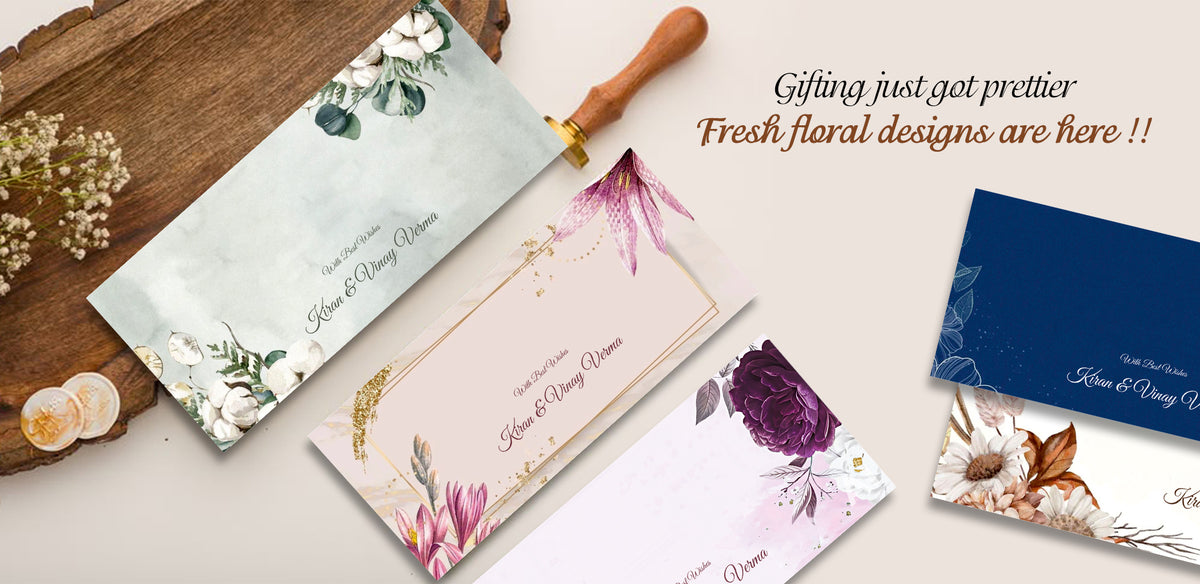 Assorted Floral Envelope Set (5 Designs)