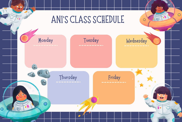 Erasable Magnetic Time Table - Chatterbox Labels