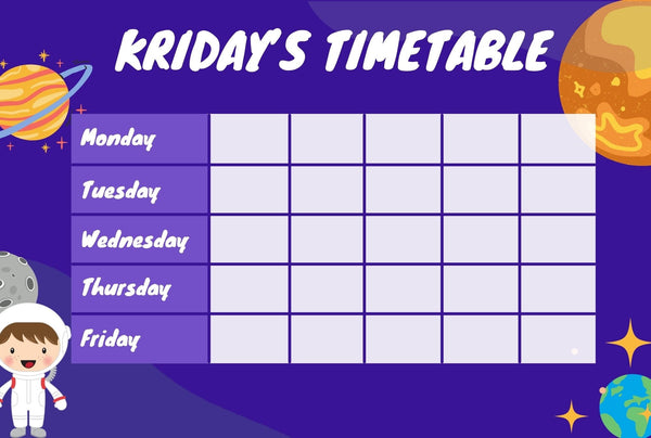 Erasable Magnetic Time Table - Chatterbox Labels