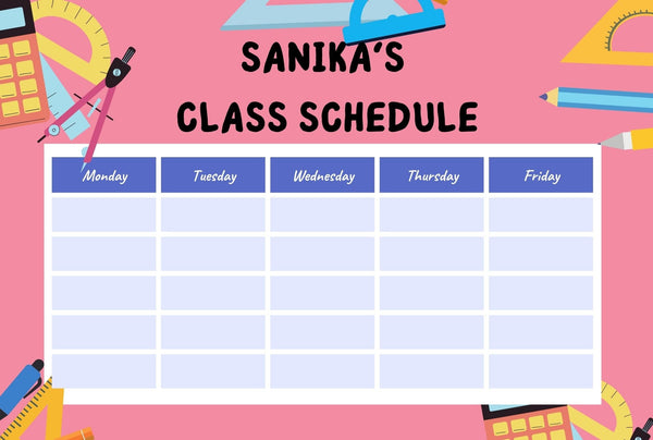 Erasable Magnetic Time Table - Chatterbox Labels