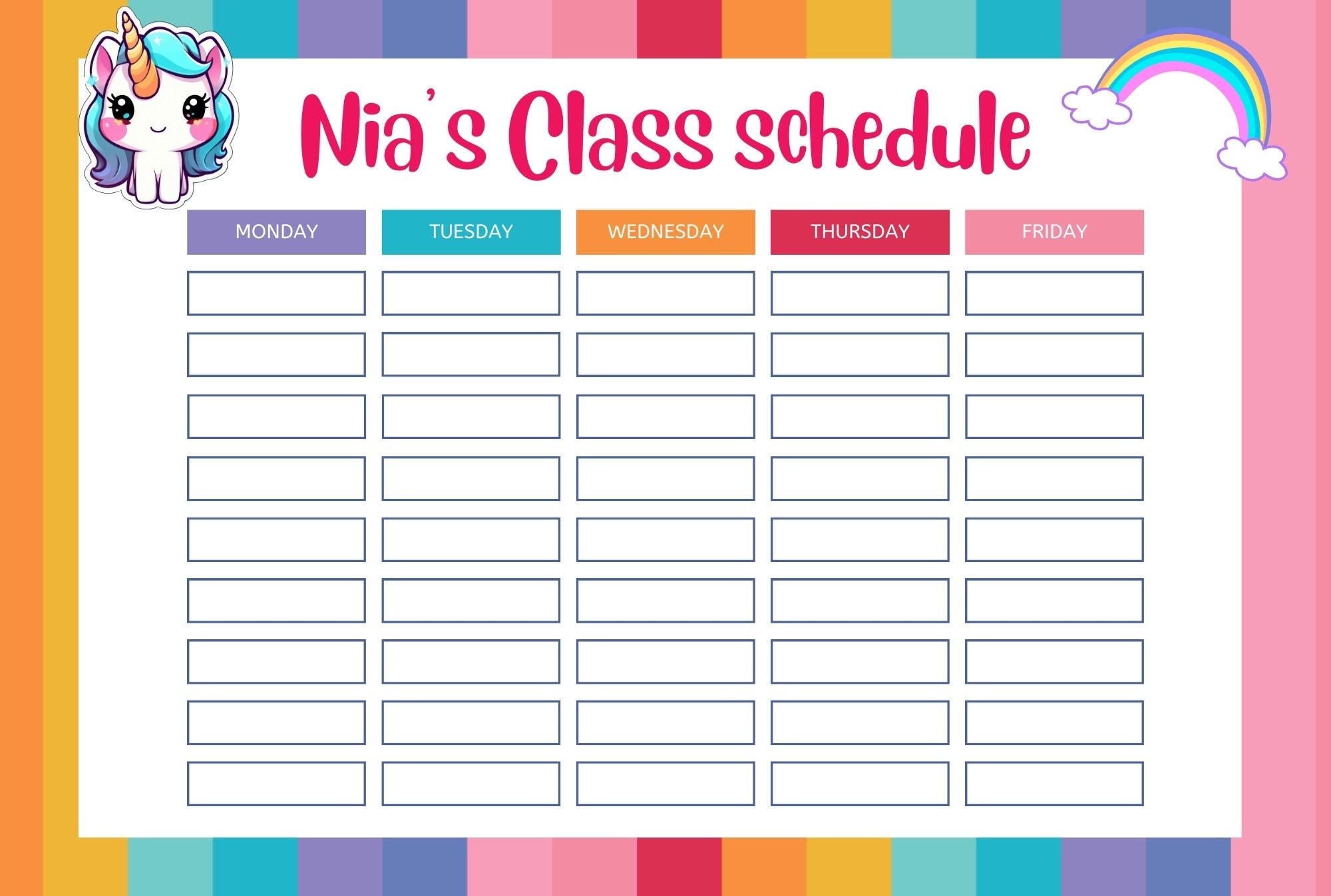 Erasable Magnetic Time Table - Chatterbox Labels