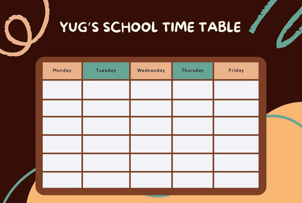 Erasable Magnetic Time Table - Chatterbox Labels