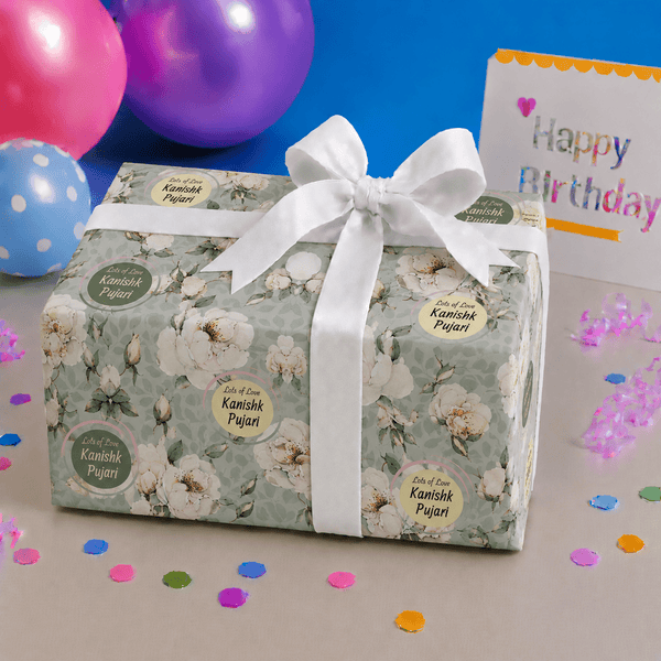 Custom Gift Wrapping Paper - Bespoke Eternal Blossoms - Chatterbox Labels - Wrapping Paper