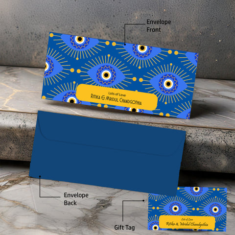 Personalised Money Envelopes - Evil Eye Elegance Design - Set of 20