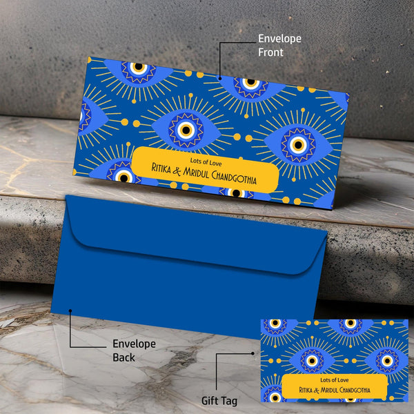 Personalised Money Envelopes - Evil Eye Elegance Design - Chatterbox Labels-Envelopes