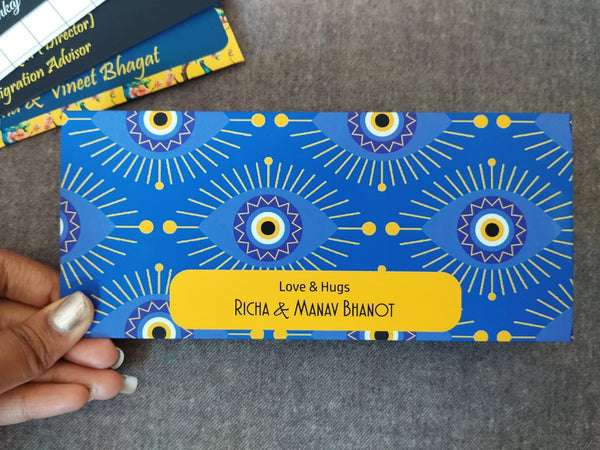 Personalised Money Envelopes - Evil Eye Elegance Design - Chatterbox Labels - Envelopes