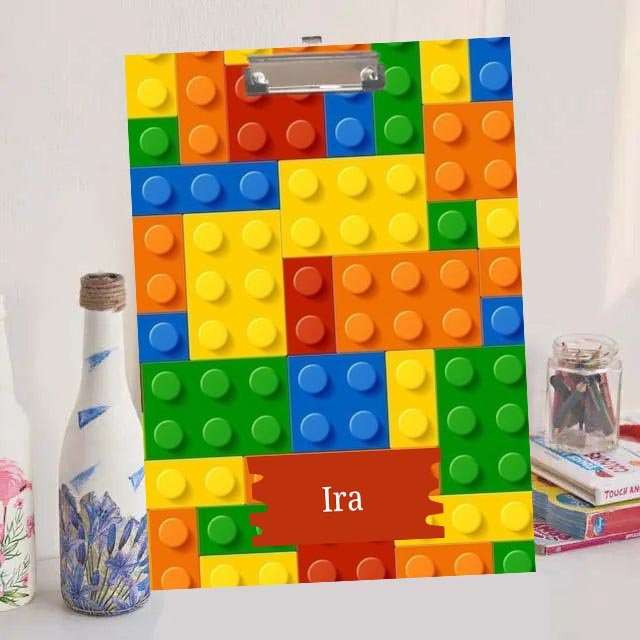 Custom Exam board - Lego Design - Chatterbox Labels - Clipboard