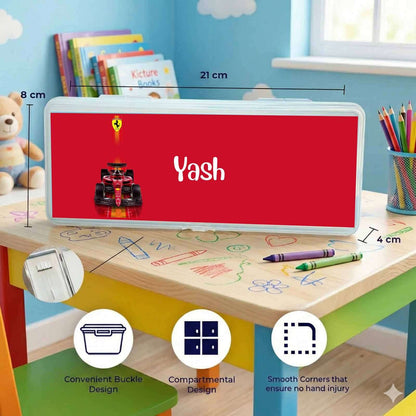Personalised Pencil Box - F1 Design