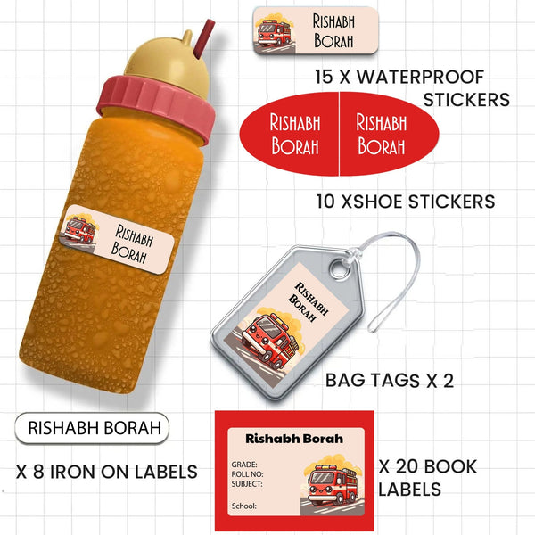 All You Need Pack - Set of 55 pieces - CARS & WHEELS - Chatterbox Labels - Value Packs