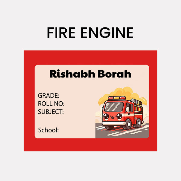 Book Labels & Stickers - CARS & WHEELS - Chatterbox Labels - Book Labels